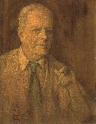 Charles W. Bartlett Watercolor self-portrait of Charles W. Bartlett, 1933, private collection china oil painting artist